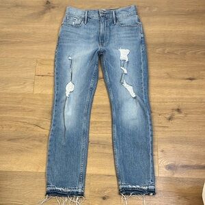 Frame | Le Sylvie Slender Straight distressed denim jeans Women’s size 28 ankle